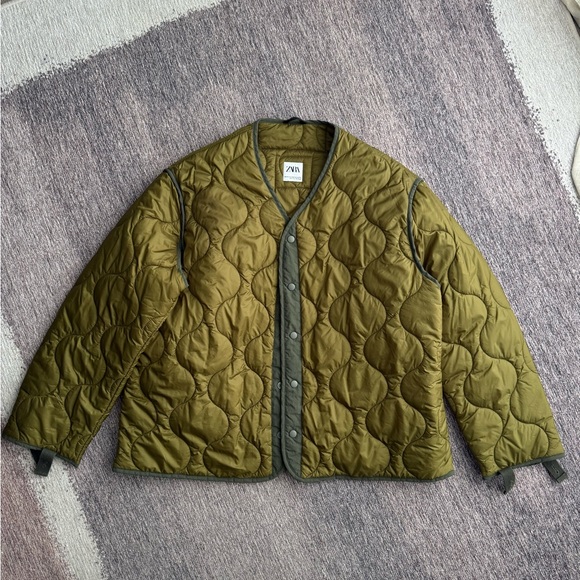 Zara Other - Zara Men's Quilted Jacket in Olive Green